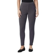 HUE Women's Soft Twill Jean Style Leggings, Charcoal