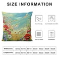 thumbnail image 5 of Poppies Flowers Floral Satin Pillowcase for Hair and Skin Silk Pillowcase Pillow Case with Envelope Closure Throw Pillow Cover for Sofa Bedroom Couch Home Car Decor - Standard,, 5 of 5