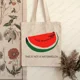 thumbnail image 4 of Bolso de mano con patrón de sandía para mujer, contra la guerra de lona bandolera, bolso de compras reutilizable, el mejor regalo para la Paz, 4 of 5