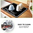 thumbnail image 3 of Coffee Bar Mat Rubber Dish Drying Mat For Kitchen Counter Coffee Mat for Home Bar Gift Kitchen Mat Coffee Bar Accessories Decorative Coffee Shop Chocolate Dish Drying Pad 18"X 24", 3 of 7