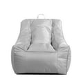thumbnail image 3 of Urban Shop Supportive Polyester Canvas Bean Bag with Pocket, Silver, 3 of 5