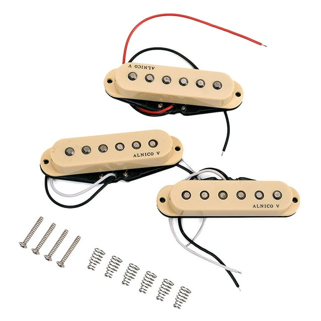 Esquirla Electric Guitar Alnico V Single Coil Pickups (Neck&Middle&Bridge) -Beige