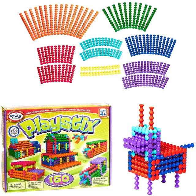 Playstix Construction Toy Building Blocks Set Kit stem de 150 piezas POPULAR PLAYTHINGS POPULAR PLAYTHINGS