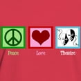 thumbnail image 3 of CafePress - Peace Love Theatre Women's Value T Shirt - Women's Traditional Fit Dark T-Shirt, 3 of 4