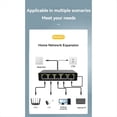 thumbnail image 2 of Divisor de Red Gigabit 1000Mbps RJ45 LAN 1 A 4 Puerto de Red de Expansión Divisor de Red Acceso Simultáneo A Internet, 2 of 5