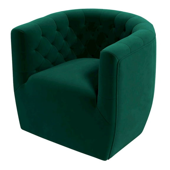 FurniFact Green Velvet Recliner Swivel Chair, Perfect as Nursery Glider or Boucle Chair