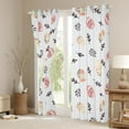 thumbnail image 3 of Easter Blackout Curtains Colored Easter Eggs Curtains for Bedroom, Watercolor Stripes Floral Eggs Curtains & Drapes, Botanical Leaves Flowers Window Treatments 38''Wx54''L, 3 of 5