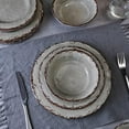 thumbnail image 5 of 6 Piece Crackle 11 Inch Melamine Dinner Plate, Set of 6, 100% Melamine Plates Set, Big Size Salad Plates, Unbreakable Serving Dishes Great for Indoor and Outdoor Use, Gray, 5 of 7