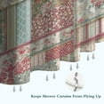 thumbnail image 6 of Pioneer Flower Floral Print Pattern Shower Curtain 36"x72" ,Bathroom Decorative Shower Curtains Set with 12 Hooks,Modern Waterproof Washable Shower Curtain, 6 of 6