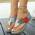 thumbnail image 3 of Mepaouo Sandals for Women 2025 Orthopedic Wedge Summer Shoes Arch Support Casual Dressy Flip Flops, 3 of 8
