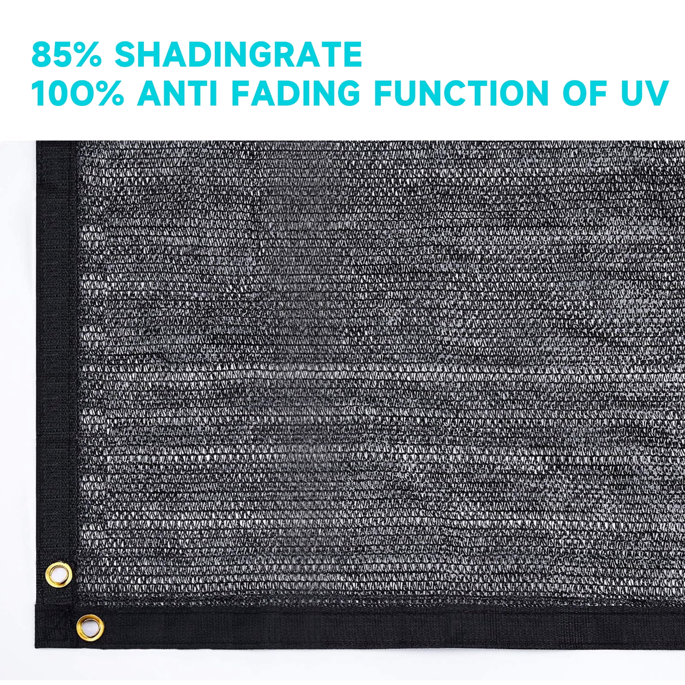 LCGOD Sun Shade Canopy 12x12ft Patio Sun Shade Cloth 85% UV Block HDPE Mesh Tarp with Brass Eyelets