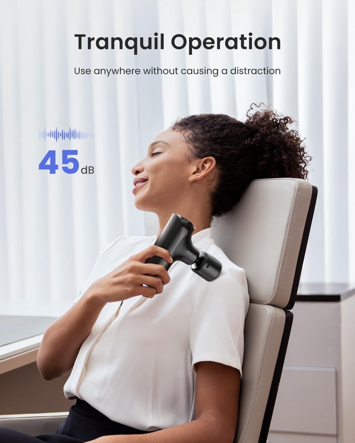 RENPHO Mini Massage Gun with Heat and Cold, Professional Pocket-Sized Massager, Portable Deep Tissue Massager with Travel Carry Bag