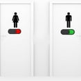thumbnail image 3 of QZS Privacy Door Sign,Pack of 2 Door Indicator Vacant Occupied Sign for Conference,3.9x1.6In Black No Words Sign for Home Office Store Hotle, 3 of 6