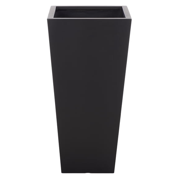 Safavieh 16.5" x 16.5" x 33" Square Black Ficonstone Planter