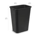 thumbnail image 6 of Trash Can, Rectangular Commercial Office Wastebasket, 10 Gallon (Pack Of 1), Black, 6 of 6