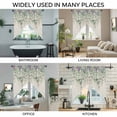 thumbnail image 3 of Eucalyptus Leaves Swag Curtains for Kitchen/Bedroom/Living Room, Sage Green Summer Botanical Weeping Scalloped Curtains 63 Inch Long, Window Swag Topper Curtains Valances 2 Panels Set 36"x63", 3 of 8