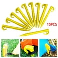 thumbnail image 4 of 10 Pieces Tent Stakes Pegs Ground Nails Rust- for Camping Hiking Canopy Yellow, 4 of 6