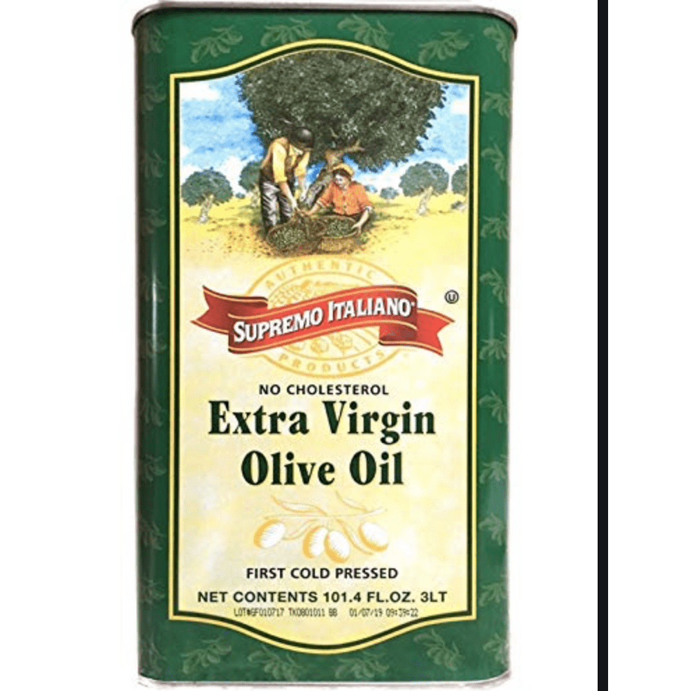 Extra Virgin Olive Oil Cold Pressed One Tin 3 Liters by Supremo