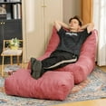 thumbnail image 4 of Hmlinktt Comfy Bean Bag Chair with Ottoman – Memory Foam Bean Bag Sofa & Footstool for Living Room, Bedroom & Apartment, 4 of 9