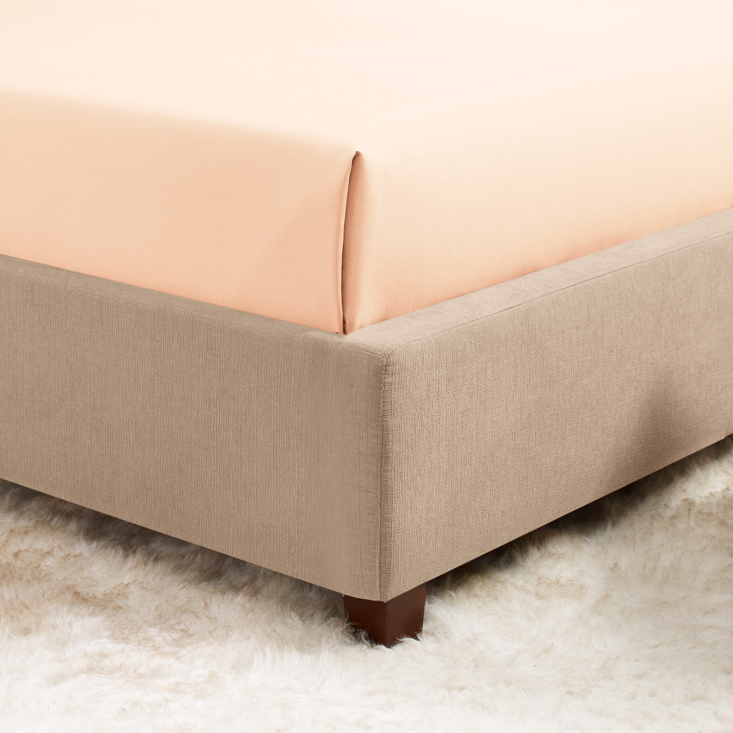Hearth & Harbor Deep Pocket 5 Piece Solid Bed Sheet Set, 1800 Thread Count Microfiber Sheets, California King, Blush