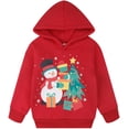 thumbnail image 1 of RETSUGO Sudadera con Capucha para Niño Pequeño de Navidad con Muñeco de Nieve, 1 of 6