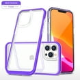thumbnail image 1 of iPhone 13 Pro Case 6.1 Inch 2021 Release - TECH CIRCLE  [Clear Back] Simple Cute Case Slim Fit Lightweight Thin Classic Cover for Men Women (Purple), 1 of 7