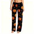 thumbnail image 5 of Trgacdwlo Ghost Graphic Spooky Halloween Pajamas Pants Women Loungewear Fall Womens Sleep Pants Elastic Waist Baggy Comfy Pj Bottoms for Women, 5 of 5