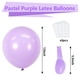 thumbnail image 2 of Globos de fiesta de látex Bezente, color morado pastel, 30 cm, paquete de 100, 2 of 7