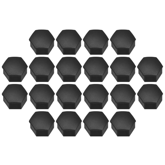 20pcs 21mm Wheel Lock Lug Bolt Nut Cover Caps Center Cover Bolt Locking Caps with Clip Set for  Model 3 Y S X Black