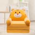 thumbnail image 3 of GUOOL Foldable Sofa Chair Cover Washable Sofa Covers Children Couch Backrest Slipcover Brown (Only Included Sofa Cover), 3 of 7