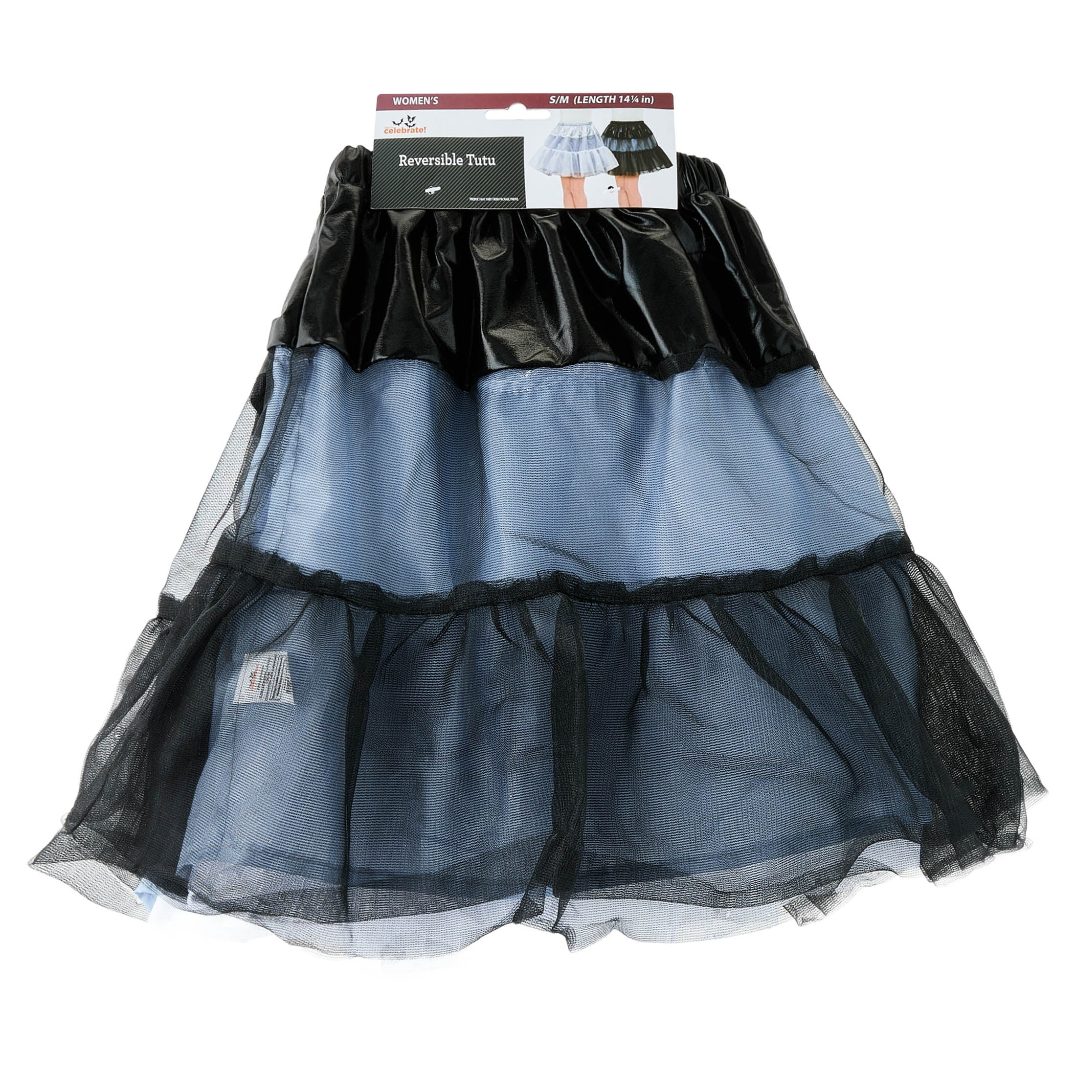 Reversible Tutu Costume Accessory for Adults, Black and White, S/M, Halloween by Way To Celebrate