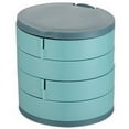 thumbnail image 1 of YSNOOWE Boîte de Rangement pour Bijoux Bleu ABS 1Ensemble Rotation Pivotante Multicouche pour Femmes sur Table de Toilette, 1 of 5