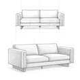 thumbnail image 6 of Simpli Home Jones 61 inch Wide Contemporary Loveseat Sofa in Ivory Tightly Woven Performance Fabric, 6 of 10