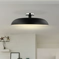 thumbnail image 3 of Colony 1 - Light Matte Black/Polished Nickel Black Mid Century Modern Steel Flush Mount Light, 3 of 5