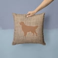 thumbnail image 2 of Carolines Treasures BB1085-BL-BN-PW1414 Golden Retriever Burlap and Brown   Canvas Fabric Decorative Pillow BB1085, 2 of 4