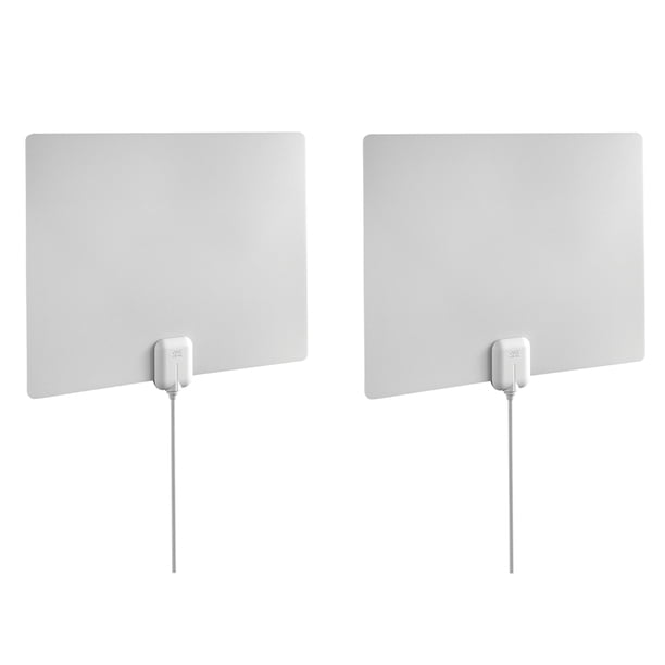 One For All 14542 Amplified Indoor Ultrathin HDTV Antenna, 2 Pack