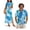 Blue Tropical Plumeria, variant on Matching Vacation Outfits for Couples Tropical Flora Women's Casual Dresses & Men's Hawaiian Shirt Quick-dry Maxi Dress with Soft Fabric Gifts for Couples