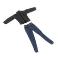 thumbnail image 4 of HILABEE 1/12 Scale Female Miniature Jacket Suit, Figure Leather Coat Suit, DIY Accessory, 4 of 9