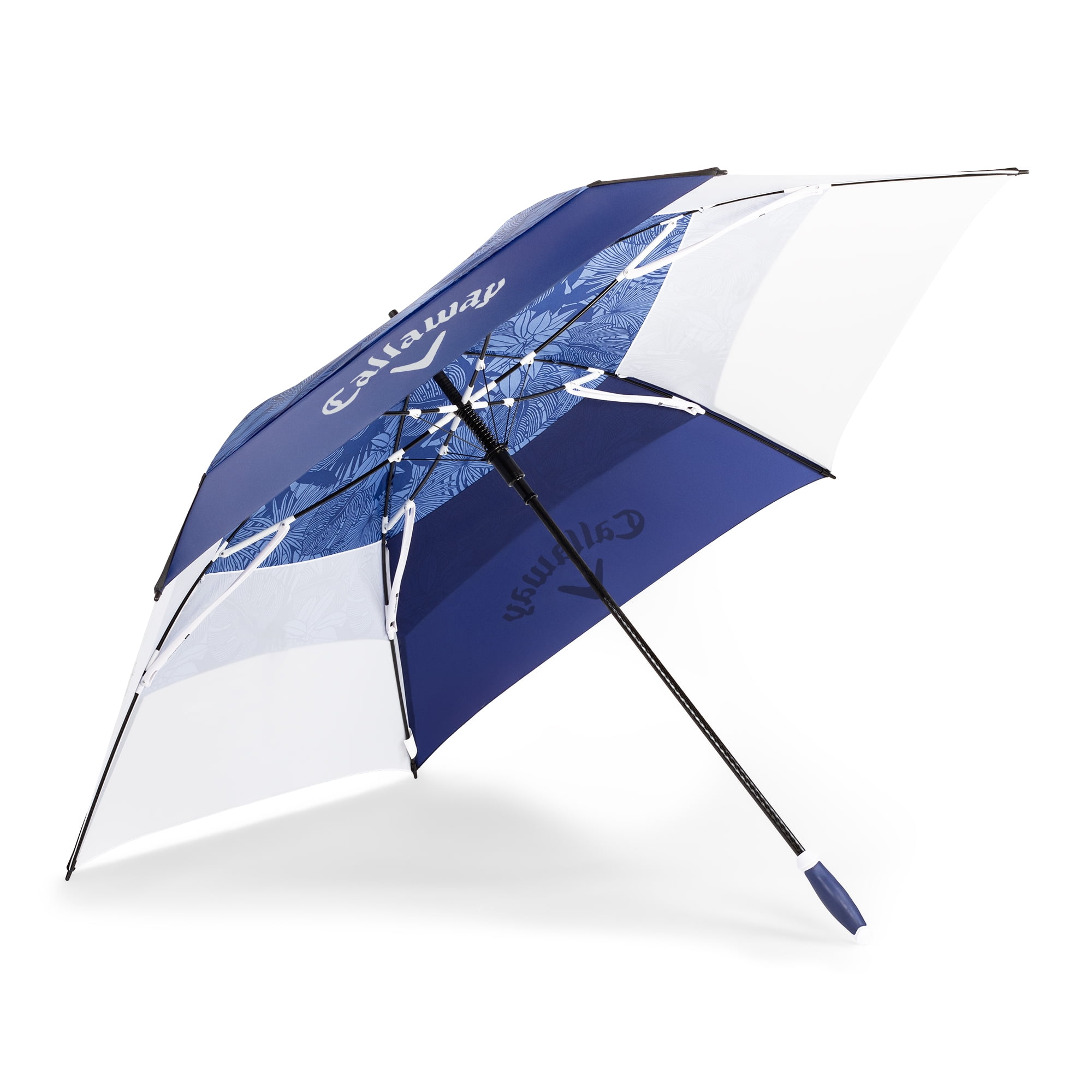 Callaway Vortex Stick Auto Open Golf Umbrella - Tropic Fronds 68