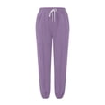thumbnail image 3 of SIYUDAN Womens Pants Womens Pants Casual Purple Adult Pants For Women Loose Sweatpants Women Wide Leg Cargo Pants For Women Womens Fall Pants, 3 of 4