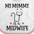 thumbnail image 4 of Inktastic Midwife Mom Baby Girls Baby Bib, 4 of 4