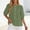 Army Green, variant on 100% Cotton Womens Puff Sleeve Blouse Blue Elbow Ruffle Cuff Round Neck Partial Button Down Boho Flowy Peplum Waist,Size L