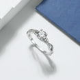 thumbnail image 6 of Queena Solitaire Engagement Ring for Women Sterling Silver CZ Ginger Lyne Collection, 6 of 7