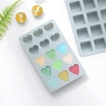 thumbnail image 3 of 3 Pieces Candy and Chocolate Silicone Molds Set Non-stick Including Heart, Round, Square Baking Mold for Hard Candy, Gummy, Hot Caramel, Ice, Cake, Jello, Ganache (Blue), 3 of 8