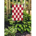 thumbnail image 2 of JSDART Yellow Pattern Red Cream Chess Board Beige Checkered Burgundy Chessboard Garden Flag Decorative Flag House Banner 12x18 inch, 2 of 2