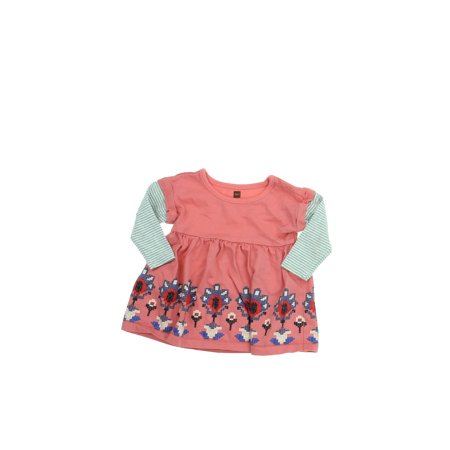 

Pre-owned Tea Girls Orange | Grey | White Dress size: 6-9 Months