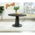 thumbnail image 3 of K-Living Orchid 5PCS Solid Wood Dining Set in Dark Grey Color(Table and 4 Chairs), 3 of 6