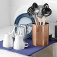 thumbnail image 3 of Stainless steel 2QT Utensil organizer Tools Caddy, Flatware Caddy Organizer for Kitchen Countertop Storage Dining Table Comfortable, utensil organizer for Kitchen Counter copper laquered TG-UH-2HCL, 3 of 4