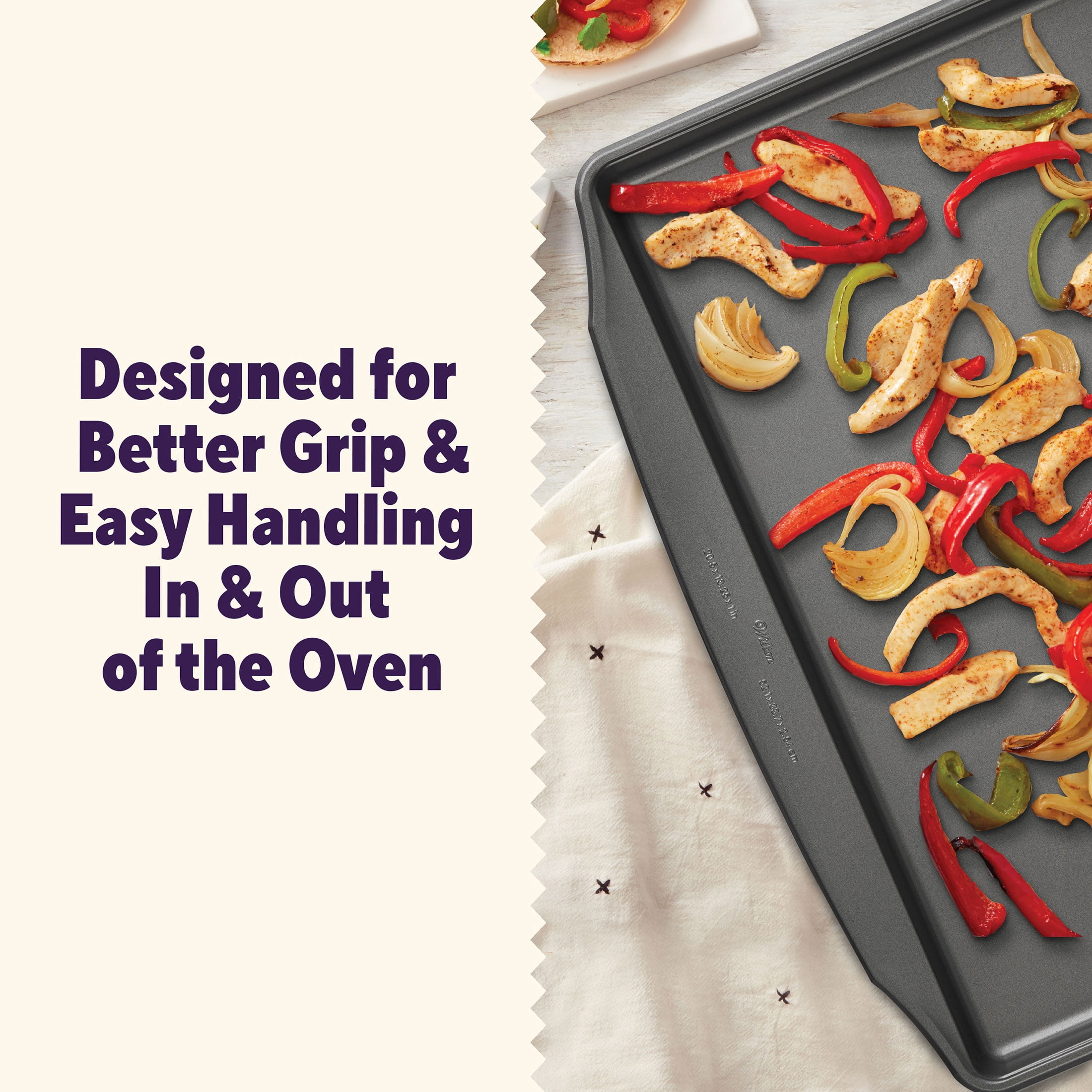 Wilton Premium Non-Stick Steel Cookie Sheet 13" x 20" Rectangular Baking Tray, Packaging May Vary