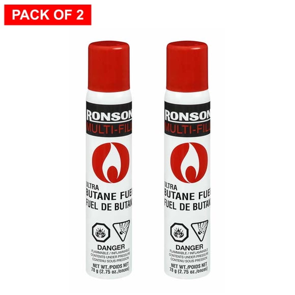 Ronson Large Lighter Butane Refill 78g 2.75 oz (Pack of 2)